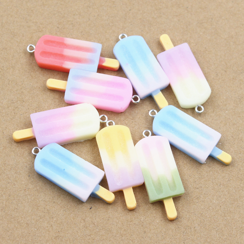 Food Snacks To Eat - 10pcs Charms Summer Ice Cream Popsicle