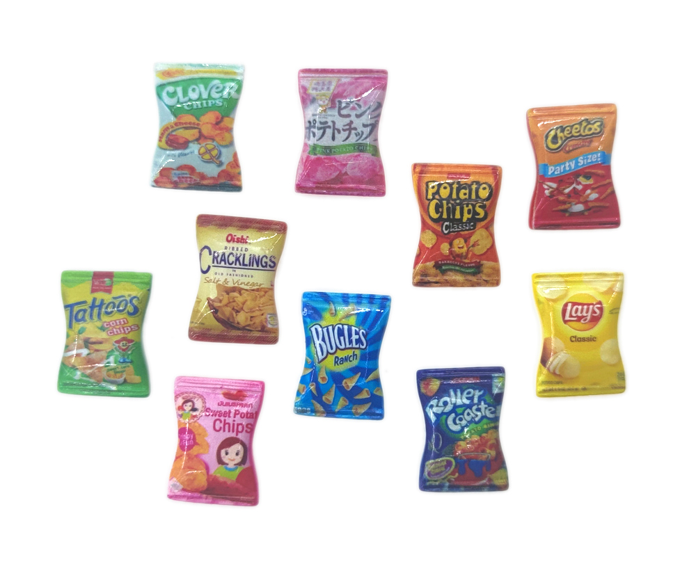 Food Snacks To Eat - 10PCS/Lot 1/6 Scale Dollhouse Miniature Resin