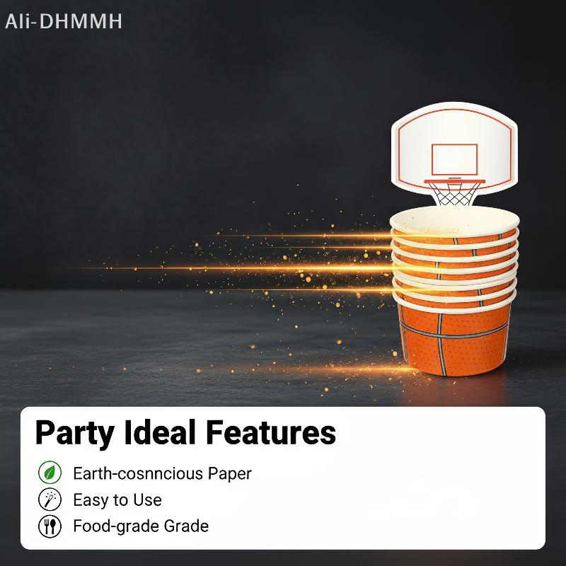 Food Snacks For School - ZLinKJ Basketball Disposable Snack Bowls 6