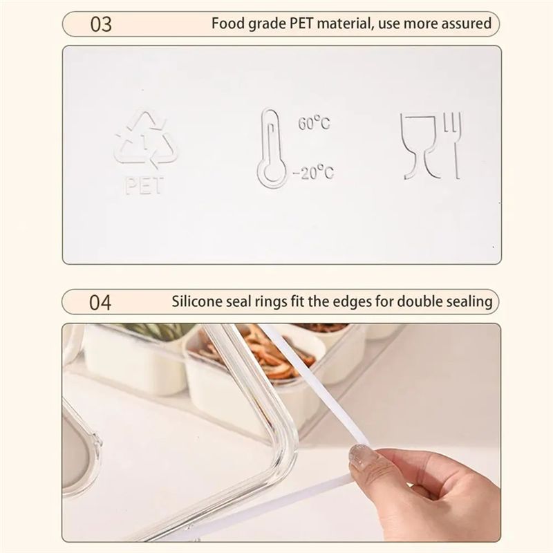 9 Compartments Divided Serving - Food Snacks Candy recension och pris