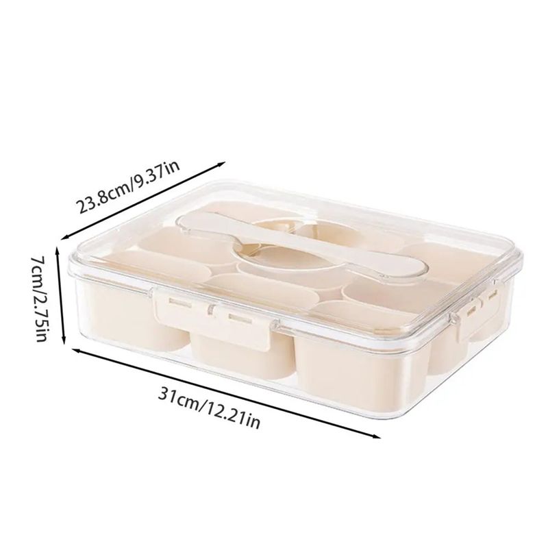 9 Compartments Divided Serving - Food Snacks Candy recension och pris