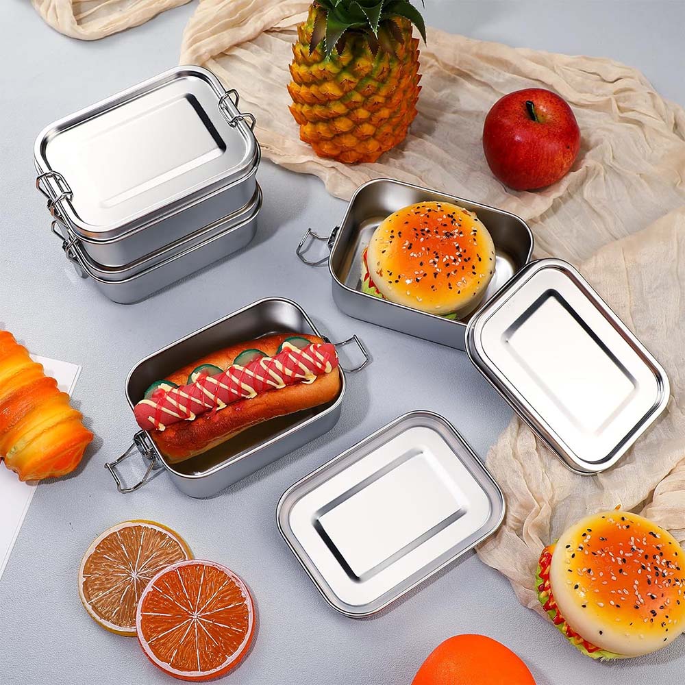 4Pcs Stainless Steel Bento Box - Food Snacks For School recension och pris