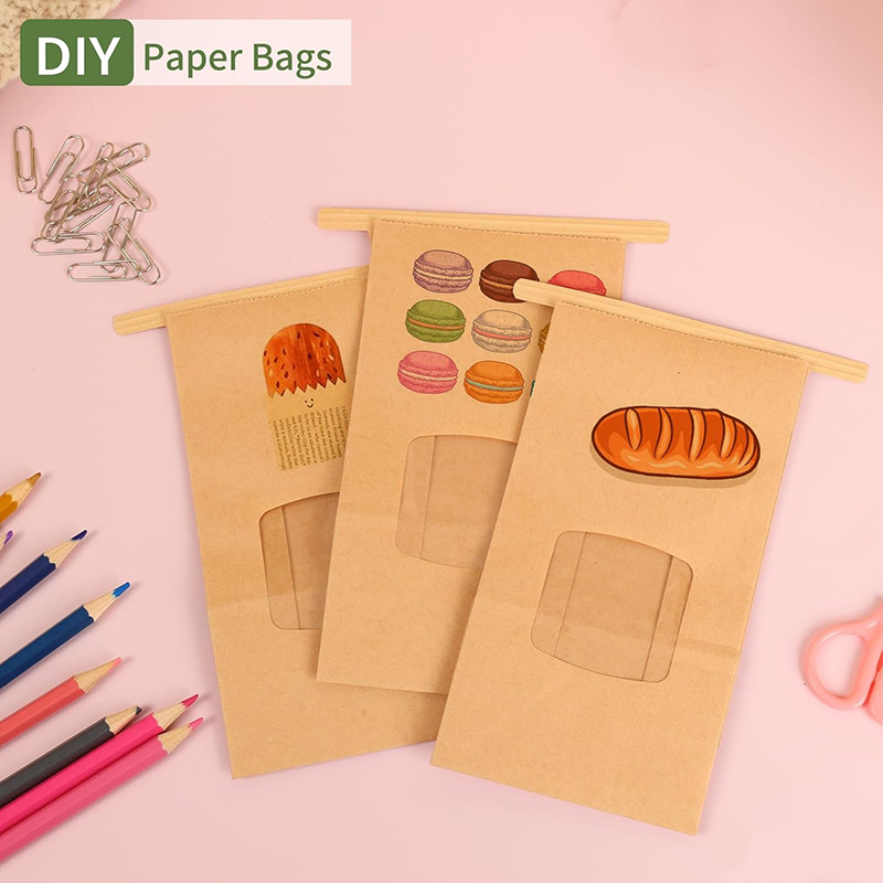 10Pcs Bakery Bags, Window Seal - Food Snacks For School recension och pris