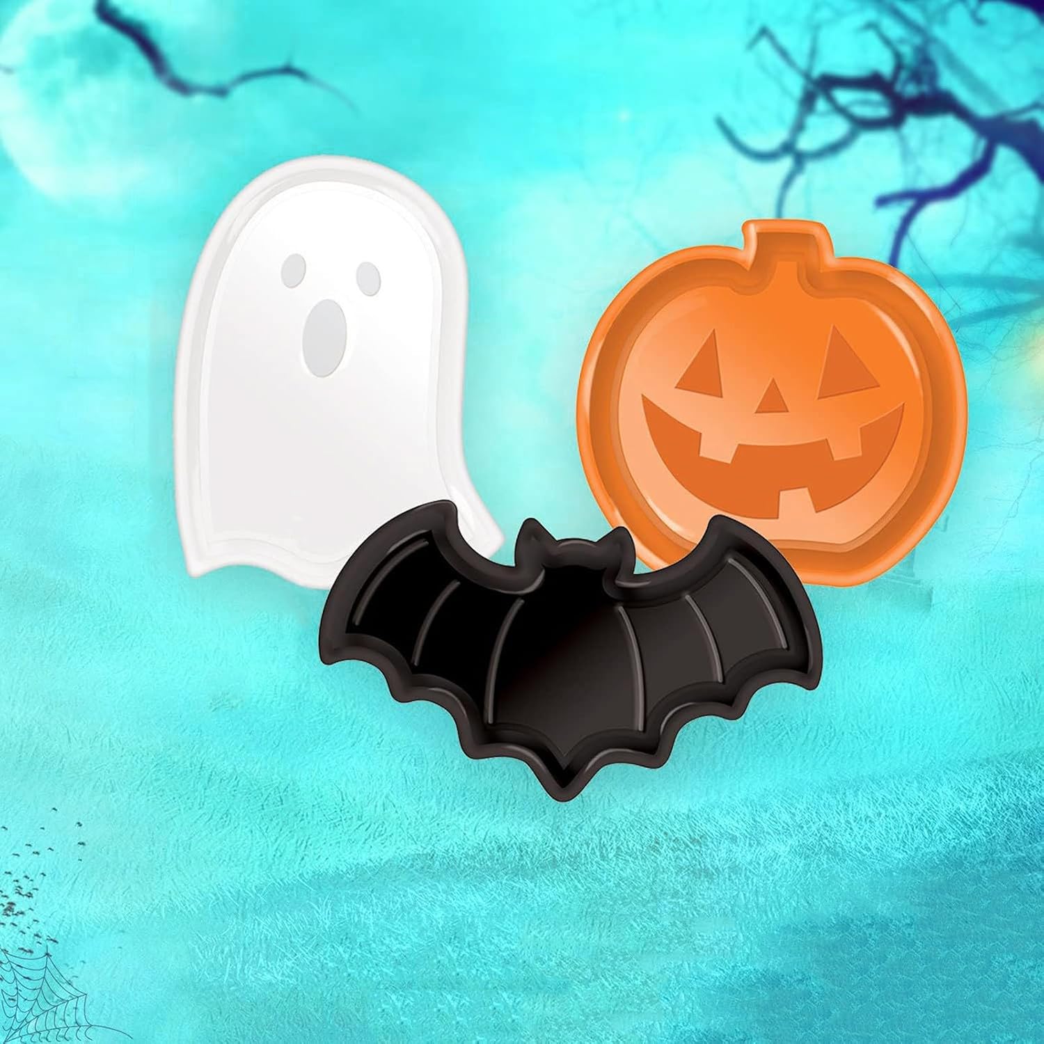 Reusable Halloween Plates Set  - Food Snacks Candy recension och pris