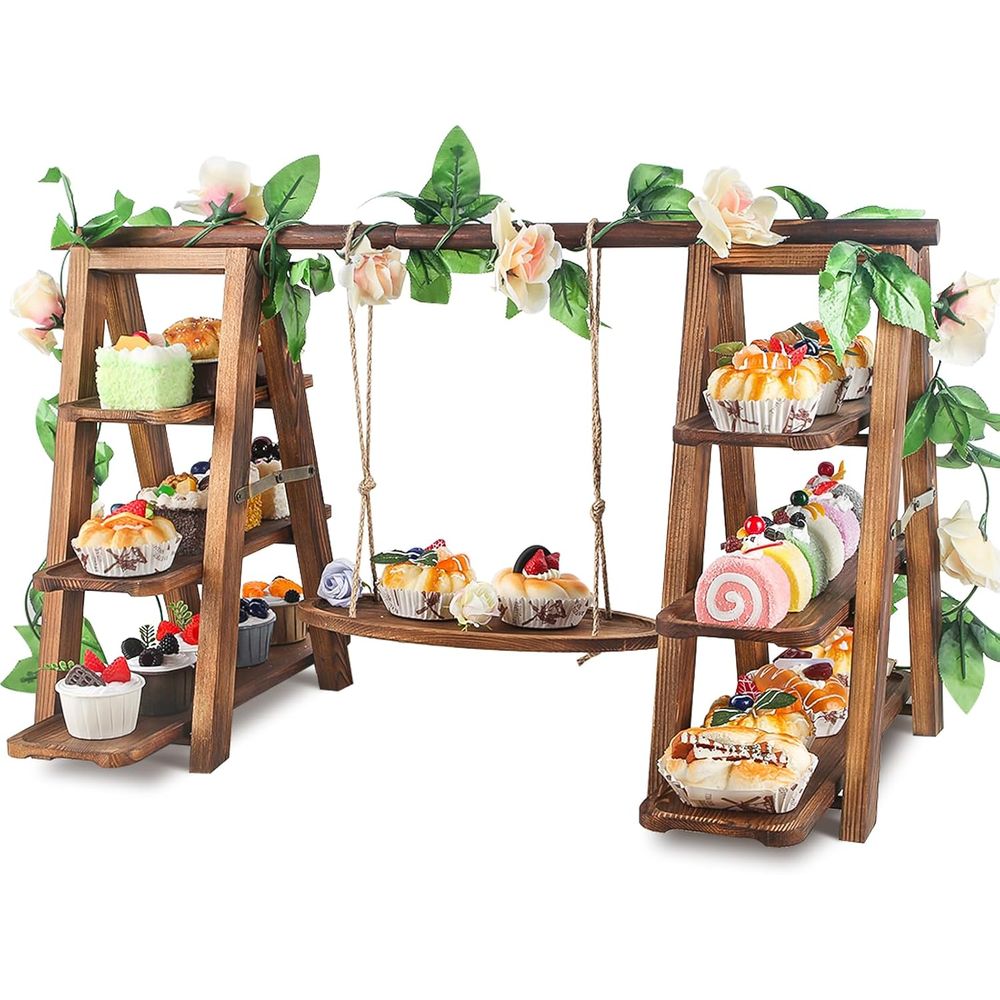 3 Tier Cupcake Stand with Swin - Food Snacks Party recension och pris