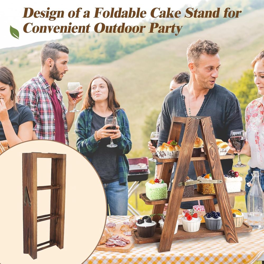 3 Tier Cupcake Stand with Swin - Food Snacks Party recension och pris