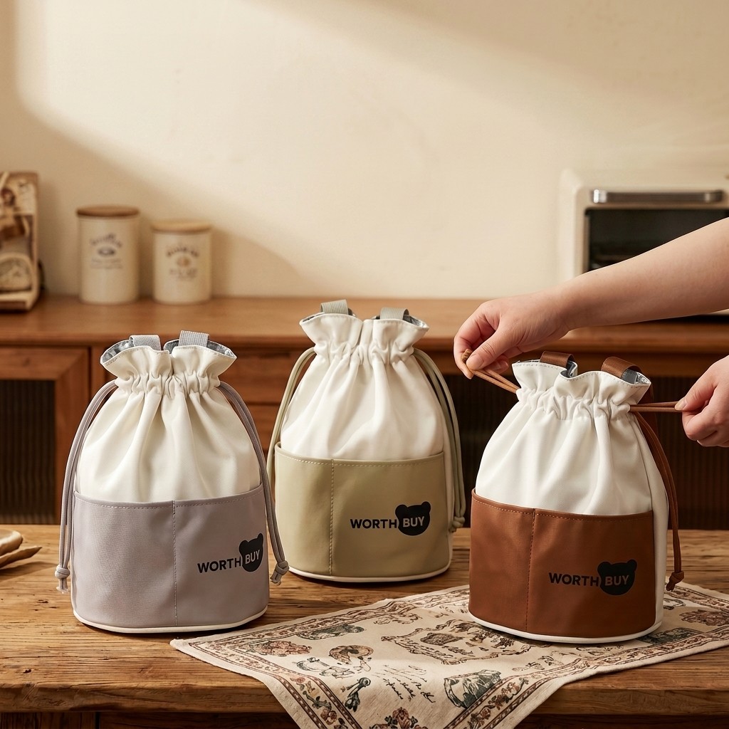 Portable Thermal Lunch Bag Dra - Food Snacks For School recension och pris