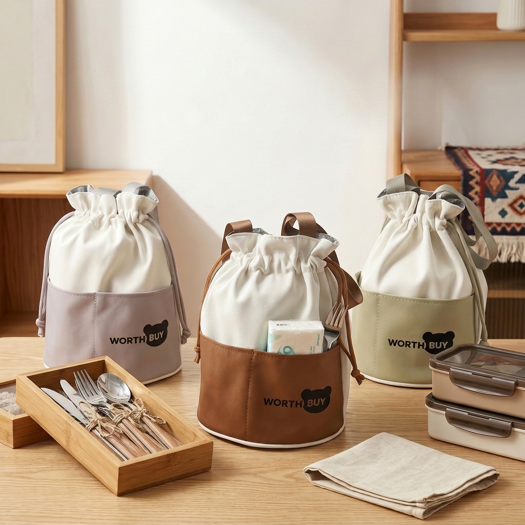 Portable Thermal Lunch Bag Dra - Food Snacks For School recension och pris