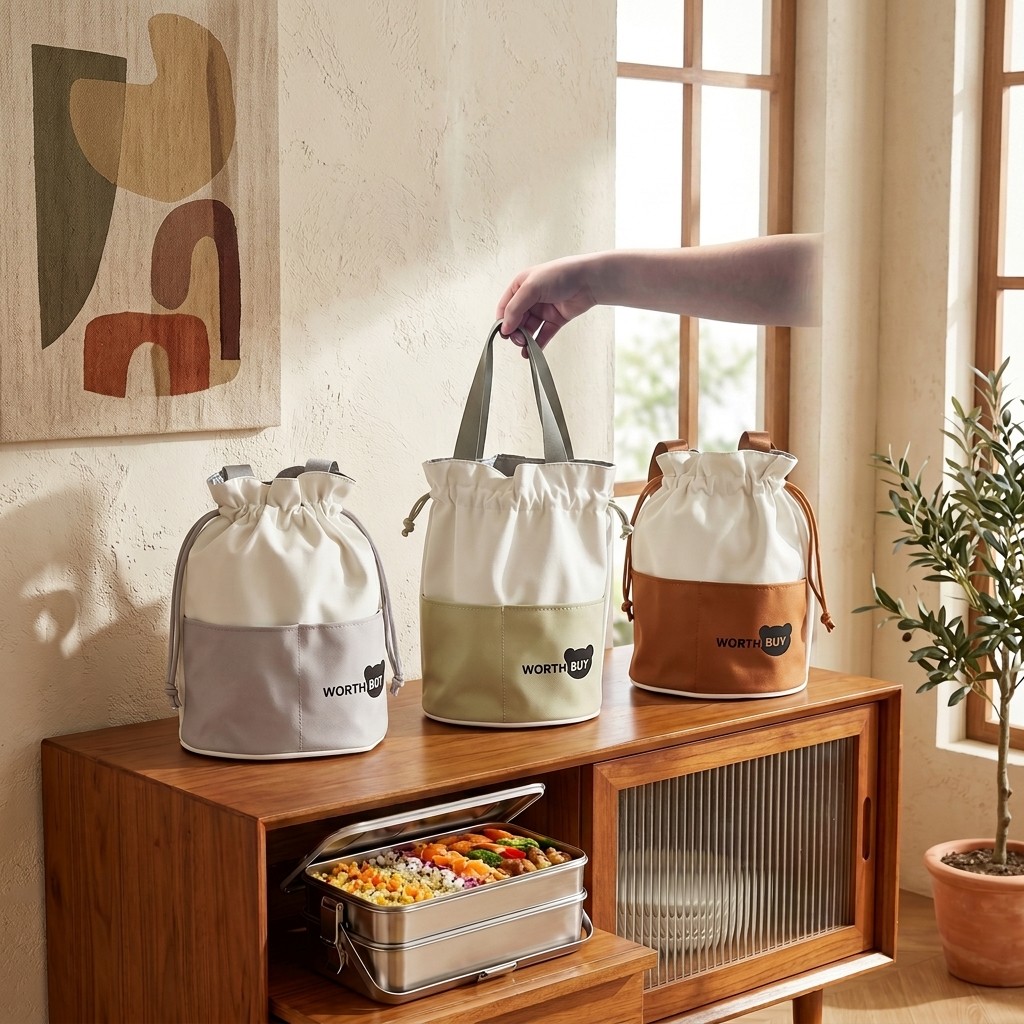 Portable Thermal Lunch Bag Dra - Food Snacks For School recension och pris