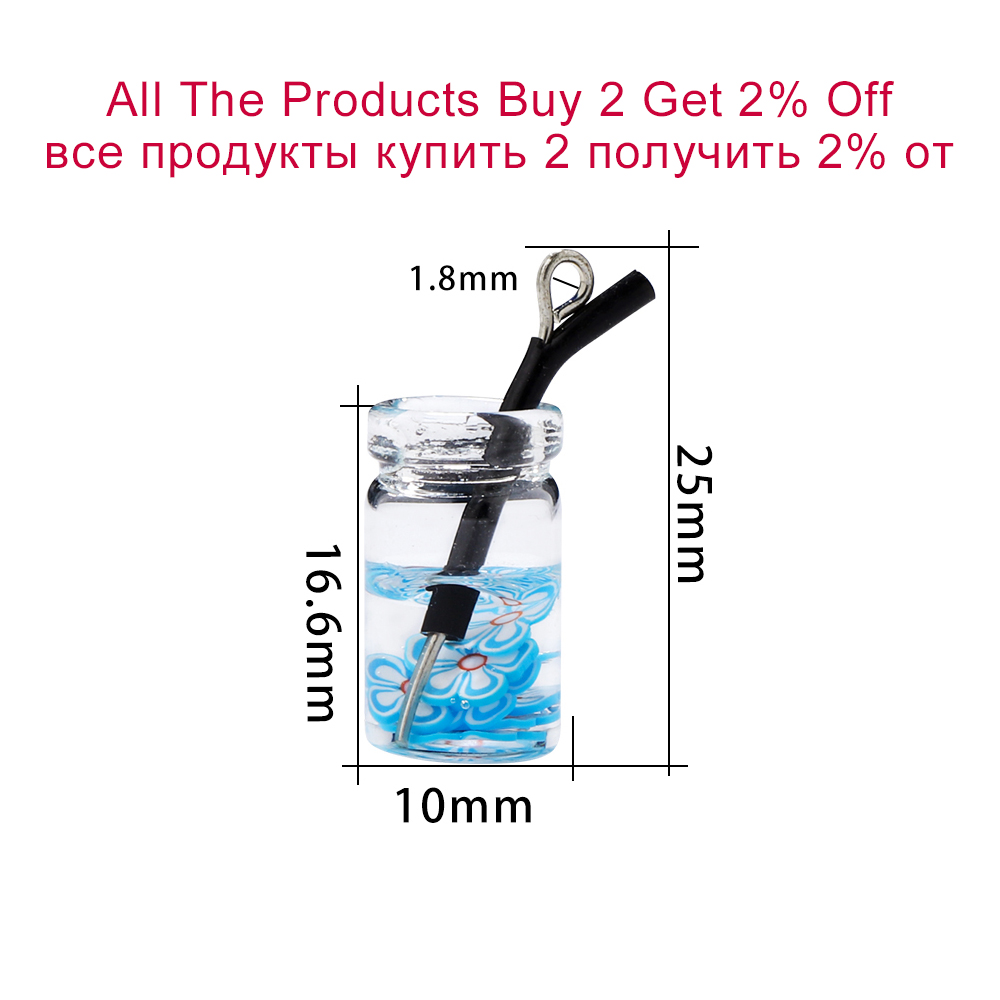 10Pcs/Lot Mini Glass Resin Bot - Food Snacks To Eat recension och pris